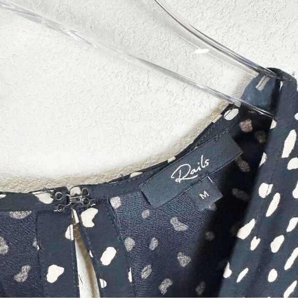 Rails One Piece Jumpsuit Dotted Jumper Black Medium - Picture 5 of 7